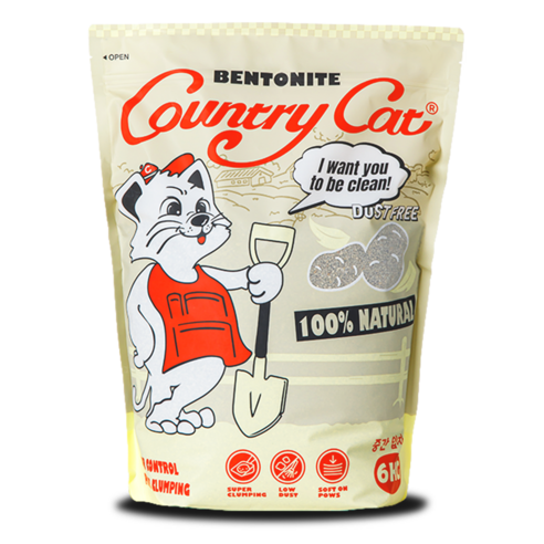 컨트리캣 중간입자 무첨가물 벤토나이트 고양이 모래, 6kg, 1개