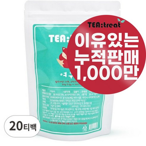   티트리트 여우티 팥호박차, 1.5g, 20개입, 1개