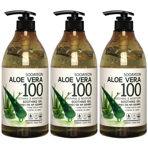 수아연 알로에베라 수딩젤, 1000ml, 3개