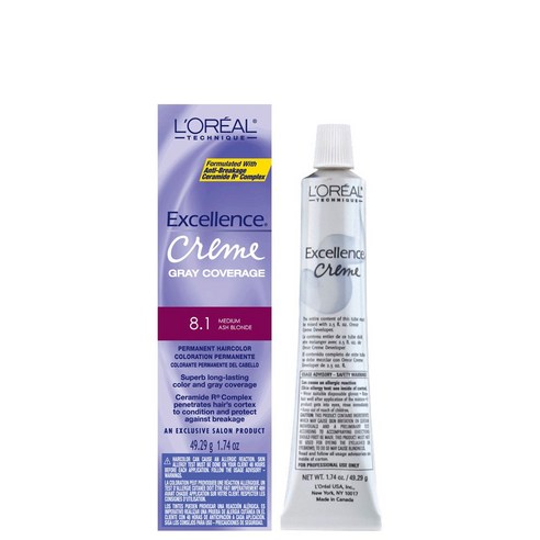 로레알 엑셀런스 크림 그레이 커버리지 49.29g, Medium Ash Blonde, 6개