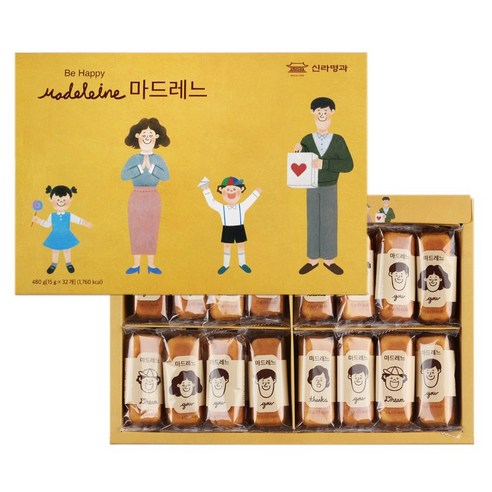 신라명과 마드레느 대 1+1세트, 960g, 1개