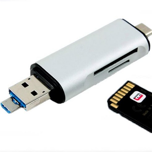 IB044 트랜센드Transcend/렉사르Lexar/테라토닉LG미니보스/코리아디스크 C타입C usb3.1/MicroSD카드 리더, 화이트 렉사리더기