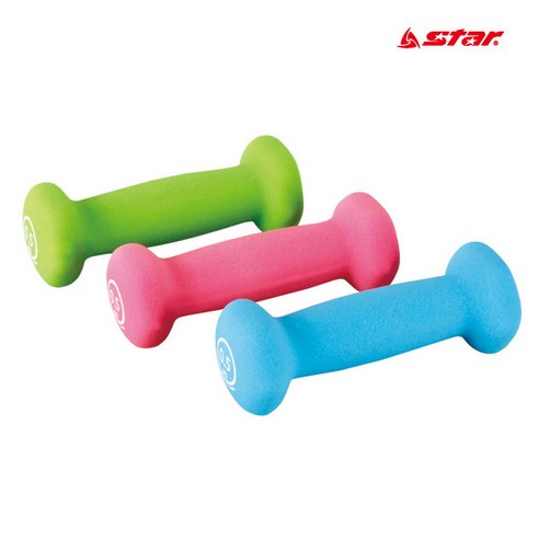 [스타] 네오플렌 아령 2개 1세트 에어로빅 미용아령, 블루, 2kg