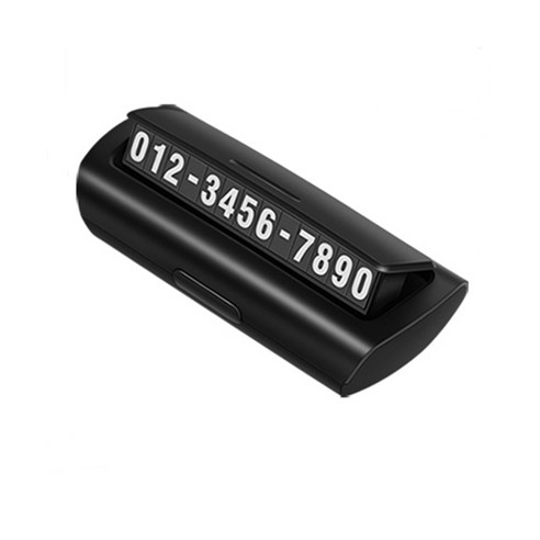 차량용 야광 주차 번호판 임시 주차장 알림판 JTH61007, 블랙, 2개