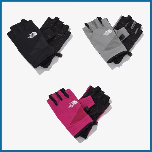 노스페이스 쿨 하프 글러브 산악 등산 장갑, 그레이
