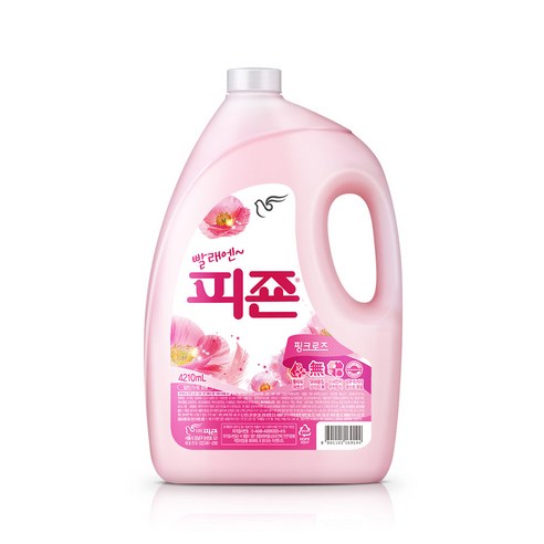 피죤 프리미엄 섬유유연제 핑크로즈 본품, 4210ml, 4개