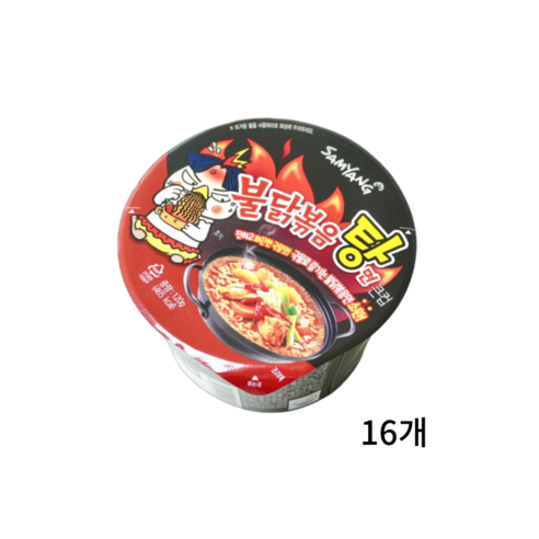 삼양 불닭볶음탕면 큰컵 120g, 16개
