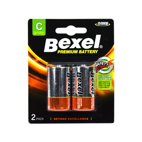 벡셀 알카라인 C형 건전지 2개입, 1개