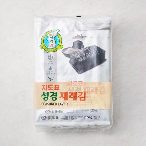 [메가마트]지도표 성경 재래김 20g*5봉, 5개
