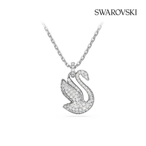 [본사정품] 스와로브스키 Iconic Swan 로듐 목걸이 XS 5647872