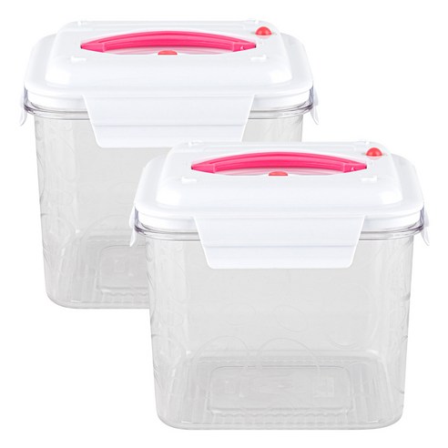 이지앤프리 에어제로 진공 밀폐용기 2600ml, 2개, 단품