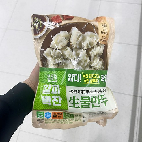 풀무원 얄피꽉찬 생 물만두 250g x 2개 아이스박스포장 단품 풀무원물만두