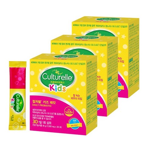 컬처렐 유산균 키즈패킷 30p, 45g, 3개