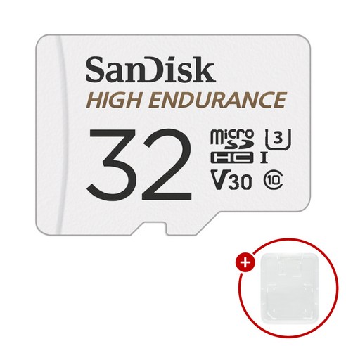 샌디스크 마이크로SD카드 High Endurance 하이엔듀런스 SDSQQNR + SD카드 케이스, 1개, 32GB