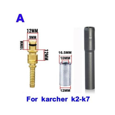 ROUE 고압 호스 삽입 플러그 피팅 커넥터 Karcher Bosch AR 블랙 앤 데커 M22 M15 액세서리, 은 블랙앤데커고압 Best Top5