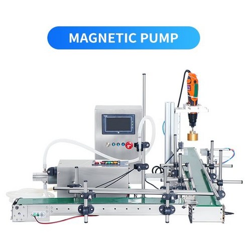 ZONESUN 액체 충전 캡핑 기계 작은 자동 라인 연동 자기 펌프 유리 플라스틱 병 포장 ZS-FAL90S, Magnetic Pump_220V