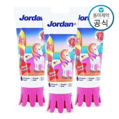 조르단 유아치약 또는 어린이치약 스텝 2 6세이상, 75g, 2개