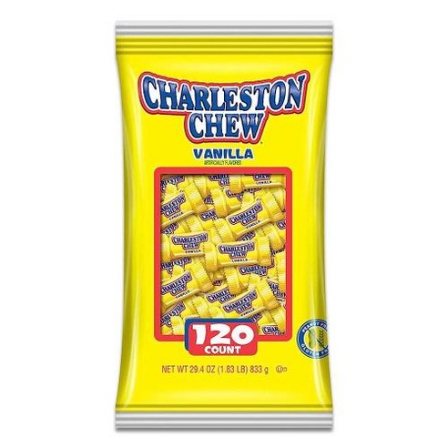 Charleston Chew 바닐라 맛 120개 팩 25온스 바, 1개 바코바