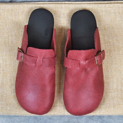 여자 천연소가죽 샌들 발레리나 메리제인 플랫슈즈 수제화 임산부 구두 신발 드라이빙 출퇴근