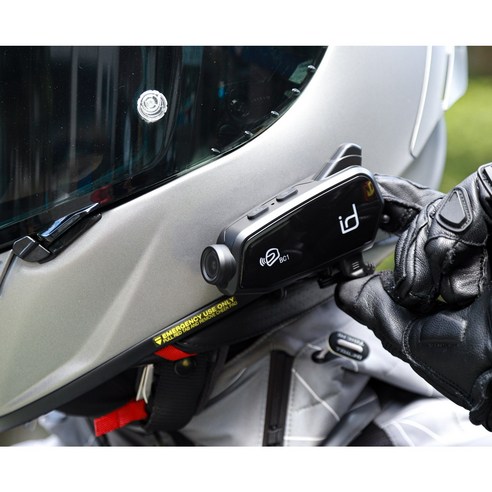 안전하고 편리한 오토바이 라이딩을 위한 2K 화질 ID221 모토 BC1 헬멧 블루투스 블랙박스