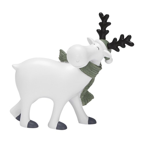 Retemporel 개인화 된 홈 장식 수지 동상 거실 동물 크리스마스 선물 재미 사슴 현대, 검정색과 흰색