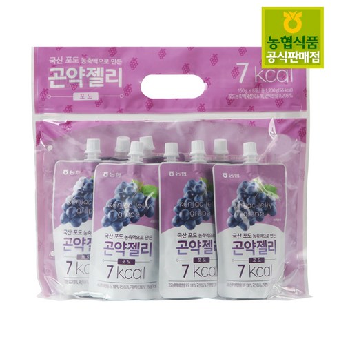 농협 곤약젤리 포도, 150g, 8개