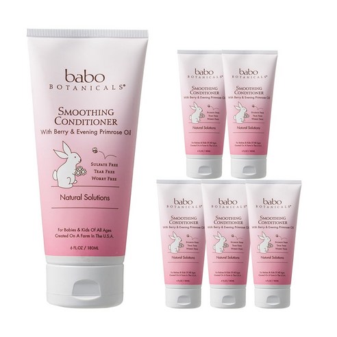 바보보타니컬스 스무딩 어린이 샴푸 컨디셔너 베리 & 월견초유, 180ml, 6개