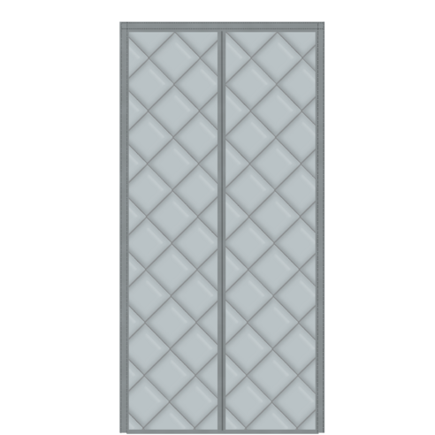 글로리유 두툼 엠보싱 외풍차단 방한 커튼 자석양문형 그레이, 1개