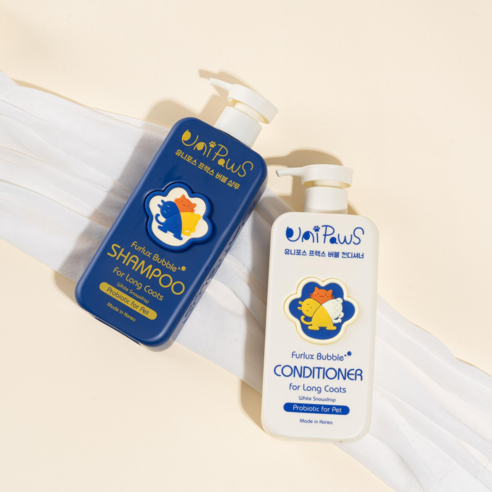 유니포스 프렉스 버블 컨디셔너 반려동물 컨디셔너 for 장모 롱 코트, 샴푸500ml+컨디셔너500ml, 2개, 500ml