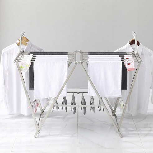 넉넉함과 튼튼함으로 빨래 고민을 덜어주는 메가브리즈 가족맞춤형 스테인레스 빨래건조대