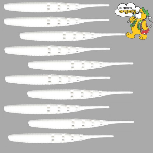 JRC 엘리게이터 유브이 8홀 쉐드 UV-HOLE SHAD4 1봉 10마리 광어 우럭웜, PA12, 1개