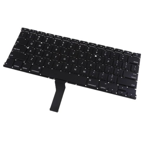 MacBook Air 13'''' A1369 2011 A1466 2012 2015Y용 교체용 노트북 키보드, 블랙, 설명, 플라스틱