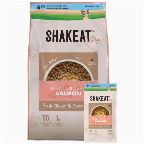 쉨잇 전연령 독 키블 동결 건조사료 20p, 3kg, 1개, 연어