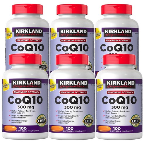 커클랜드 코큐텐 300mg 100정 2팩 Kirkland Signature CoQ10 300 mg. 100 Softgels, 2개