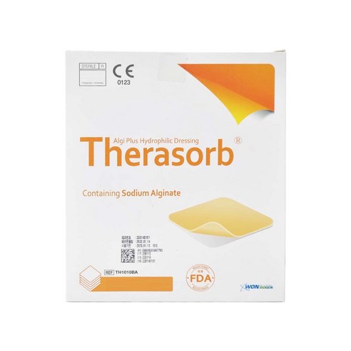 테라솝 친수성 폼 드레싱 20cmx20cm 1매 욕창 화상 습윤 밴드 원바이오젠 메디폼 Therasorb, 1개