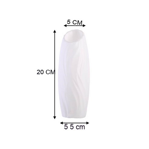 MEIISEO가정용 북유럽 스타일 투명 유리꽃병 수경 유리화병 꽃병 도자기 화병, round white