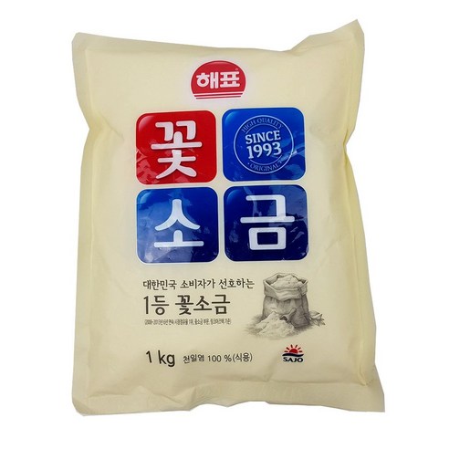 해표 꽃소금 1KG 소금, 1개