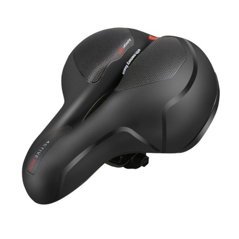 에쉬울프 자전거안장 전립선 쿠션안장 MTB 편안한안장, 1개, 블랙