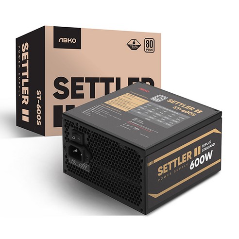 앱코 SETTLER-II ST-600S 80PLUS STANDARD 파워 (ATX 500W), 1개, 선택하세요