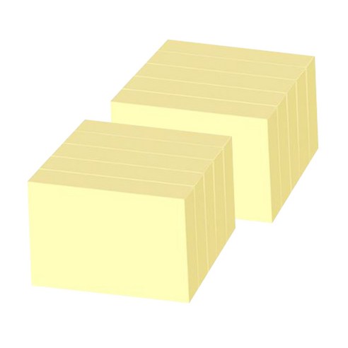 요랜드 파스텔 점착메모지 100 x 76mm 직사각형, 노랑, 10개입