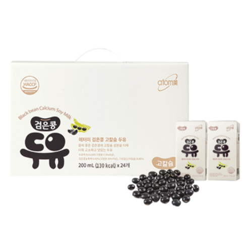 애터미 검은콩 고칼슘 두유*24ea, 1박스, 200ml Best Top3