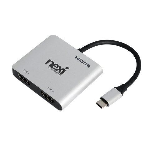 넥시 USB 3.1 TYPE C TO 듀얼 4K HDMI 컨버터 NX-U31HD-DUAL NX1254, 본상품선택