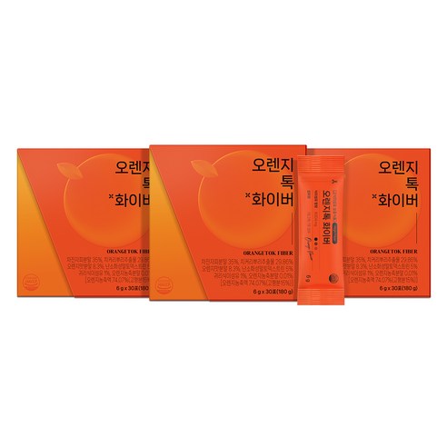 오렌지톡 화이버 차전자피 식이섬유 티, 3박스, 180g