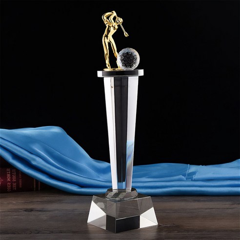 라운딩의 감동을 영원히! 홀인원/이글 기념, 특별한 크리스탈 트로피로 빛나는 순간을 간직하세요 골프트로피