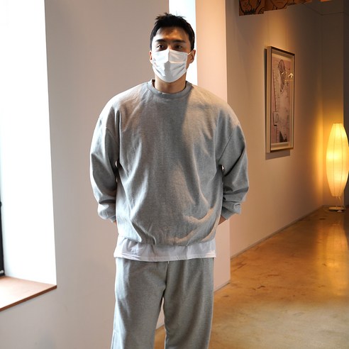남자 빅사이즈 맨투맨 면 무지 오버핏 긴팔티 (XL-5XL)