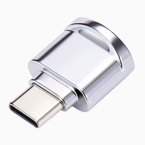 Type-C 메모리 카드 리더 어댑터 USB 3.1 휴대용 OTG, 달빛 실버, 2.3x1.6x1cm, 알루미늄 합금