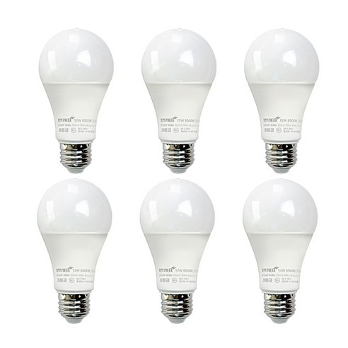 번개표 원하 LED 전구 12W 화이트, 1개, 전구색