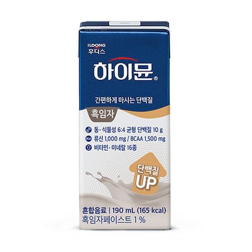 하이프로틴 밸런스 액티브 오리지널 200ml 36개팩 하이뮨프로틴밸런스 14 NEW 하이뮨 프로틴 밸런스 음료 흑임자, 190ml, 10개