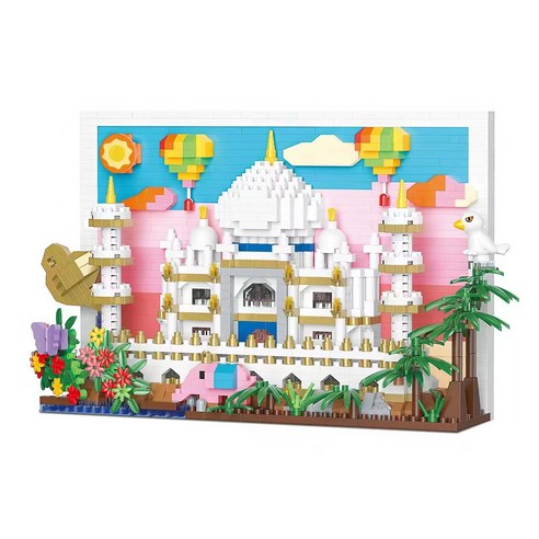 액자형 인도 타지마할 세계 유명 건축물 랜드마크블럭 모형 장식
