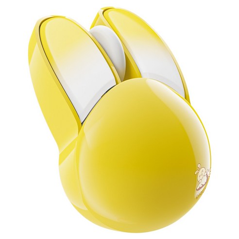hoco. M6 귀여운 토끼 마우스 USB 24.G 저소음 무선 마우스, Lemon yellow